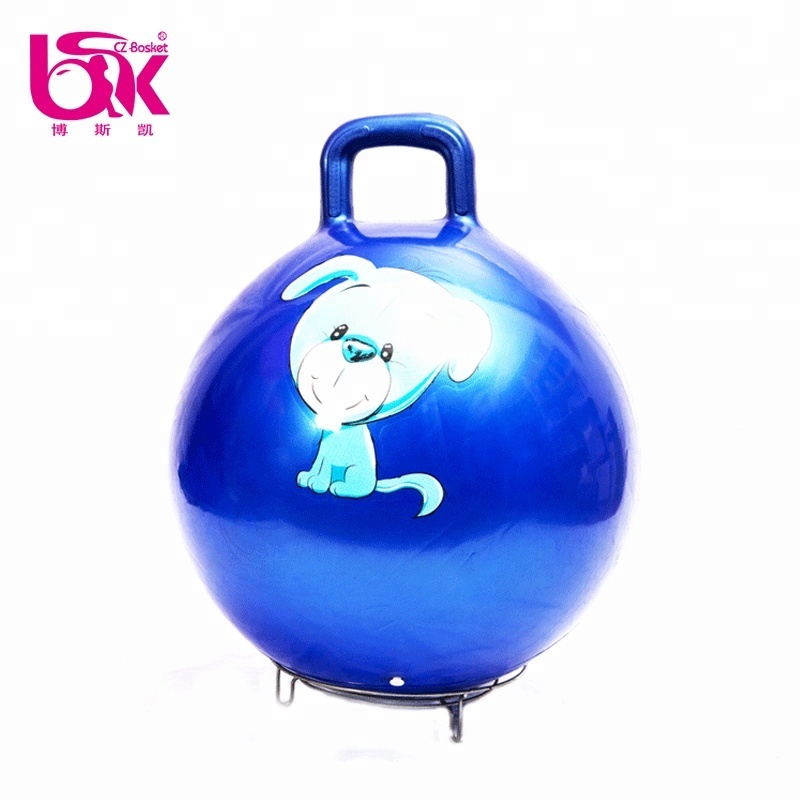 New product kids exercise skippy handle fitness ball