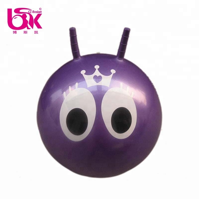 Cheap PVC Colorful Inflatable Sheep Horn Jumping Toy Ball